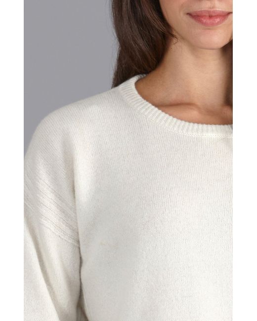 Paul James Knitwear White Neutrals Lambswool Louise Drop Shoulder Jumper