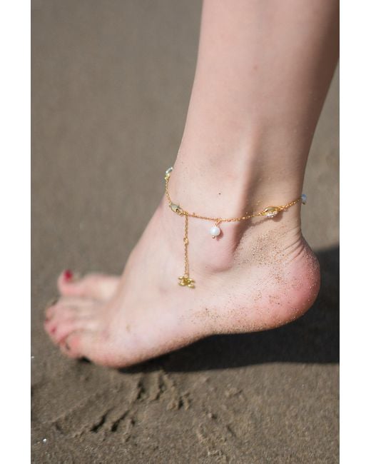 Classicharms Metallic Lucia Shell Whisper Anklet