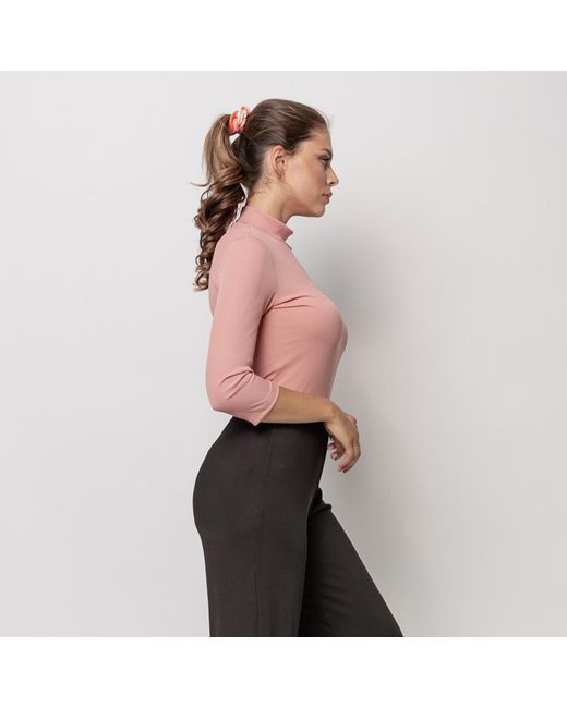Oh!Zuza Pink Rib Rollneck Top