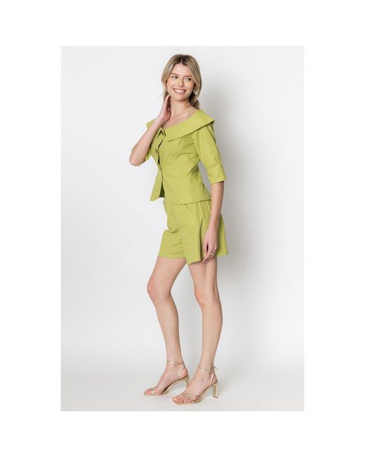 Zetaye Yellow Celeste Linen Cotton Blazer