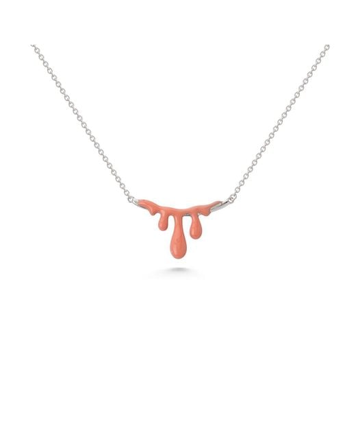 Dolcetto Designs Metallic Gelato Tangerine Necklace