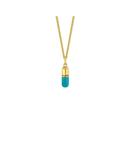 True Rocks Metallic 18K Plated & Enamel Mini Pill Pendant for men