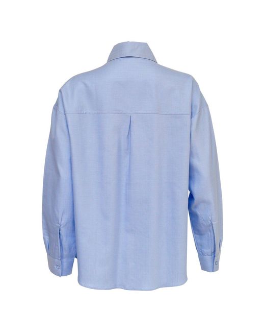 Sana t Blue Hand Embroidered Clara Shirt
