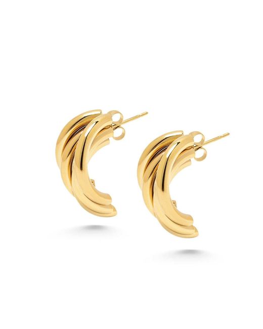 Nialaya Metallic Bold Layered Hoops