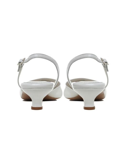 Ginissima White Alice Slingbacks
