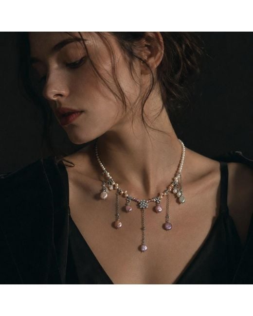 Ninemoo White Perles En Fête Pearl Necklace – Confetti