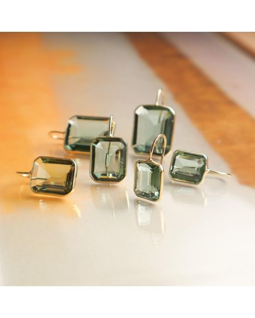 Hye Jane Jewelry Blue Large Gemma Quartz Earrings