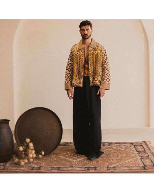 Collected Xx Brown Dune Cropped Jacket for men