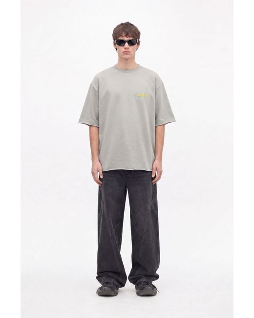 mysimplicated Gray Reality Oversized T-Shirt for men