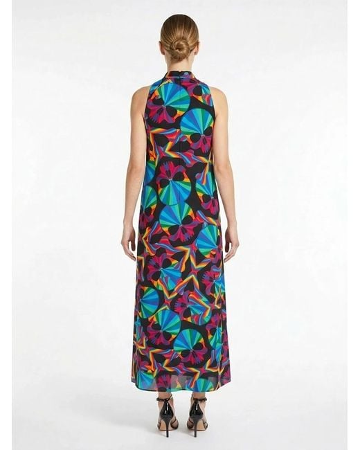 Any Old Iron Blue Skull Halter Dress