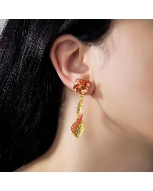 Milou Jewelry Orange Sugar & Infinity Drop Earrings