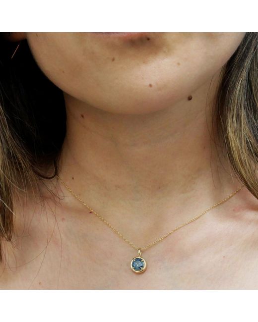 Rahul's Jewels Blue 1.01 Carat Genuine Diamond Round Solstice Pendant