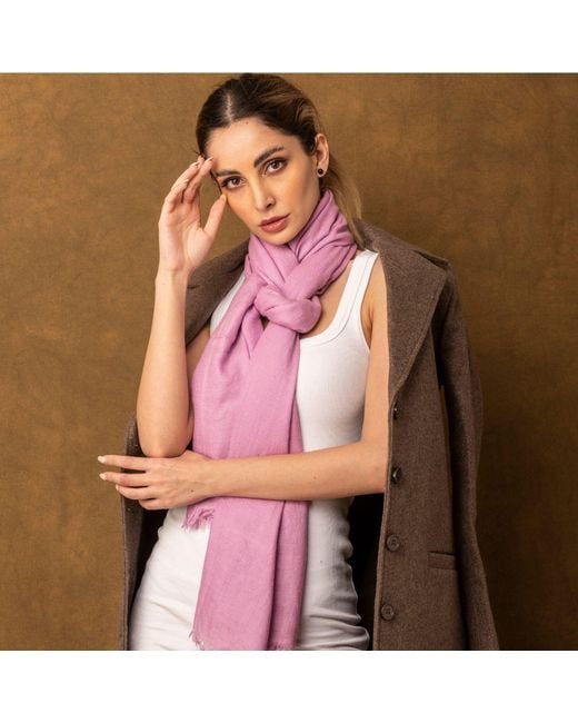 Heritagemoda Pink Gi Mark Certified Pashmina