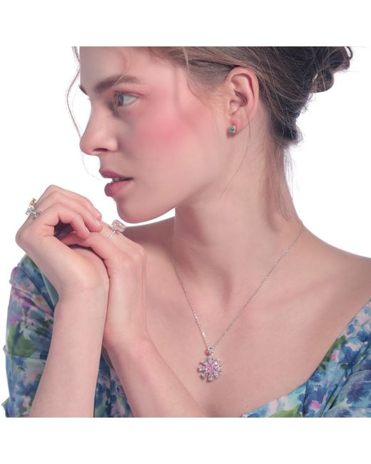 Jiaying Wang Wjy Studio London Multicolor Brilliant Diamond Sun Necklace