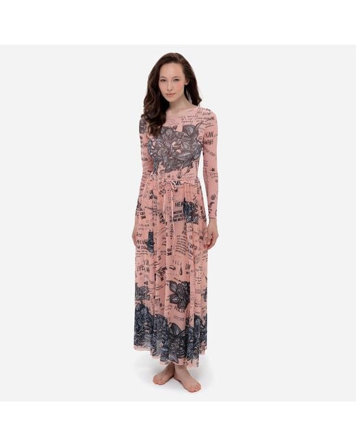 Rodasoleil Smart Swimwear Pink One-Piece Swimsuit With Sleeves Nude Body-Art