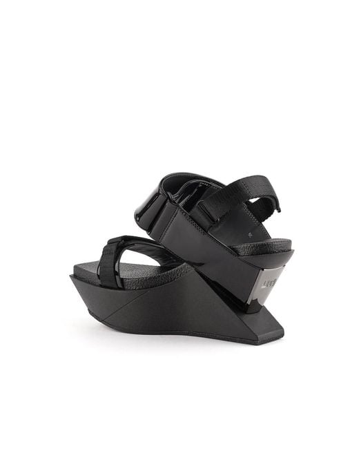 United Nude Black Delta Run Wedge