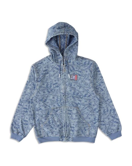 VERYRARE Blue Dollar Dollar Bills Hoodie for men
