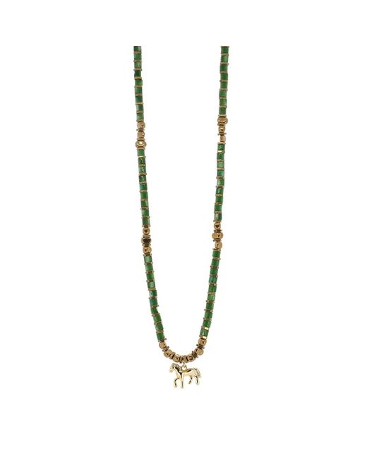 Ebru Jewelry Metallic Free Spirit Horse Charm Choker Necklace