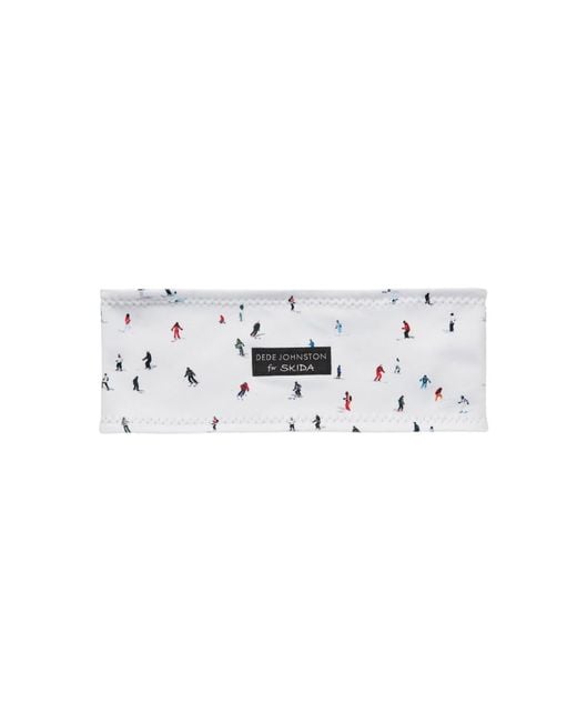 Dede Johnston White Skier Alpine Lined Headband