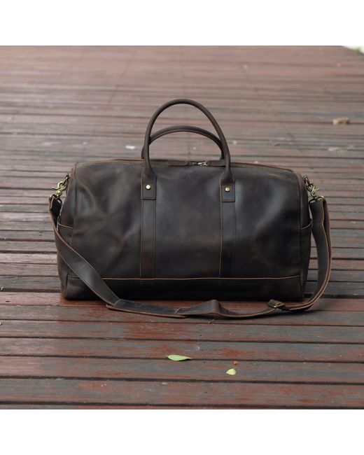 Touri Brown Genuine Leather Duffel for men