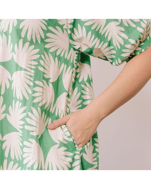 SUNSHINE TIENDA Green Viridian Tile Oasis Dress