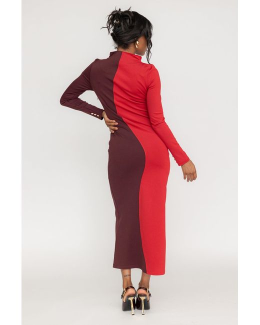 Zetaye Red Amelia Silhouette Dress
