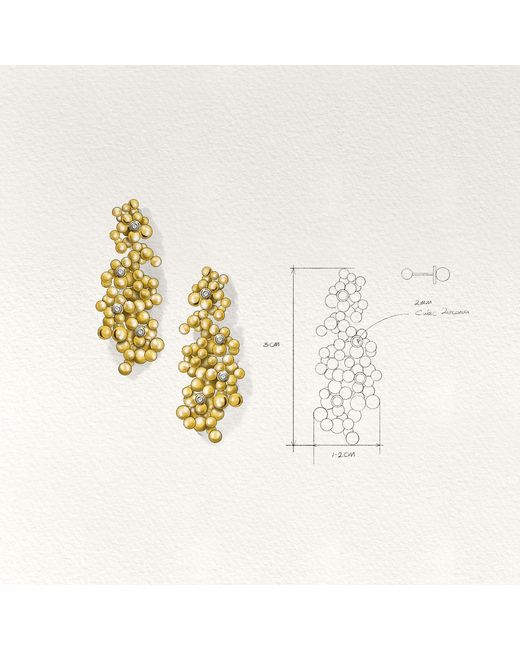 Martina Rozenberg Smira Jewelry Metallic Drizzle Earrings
