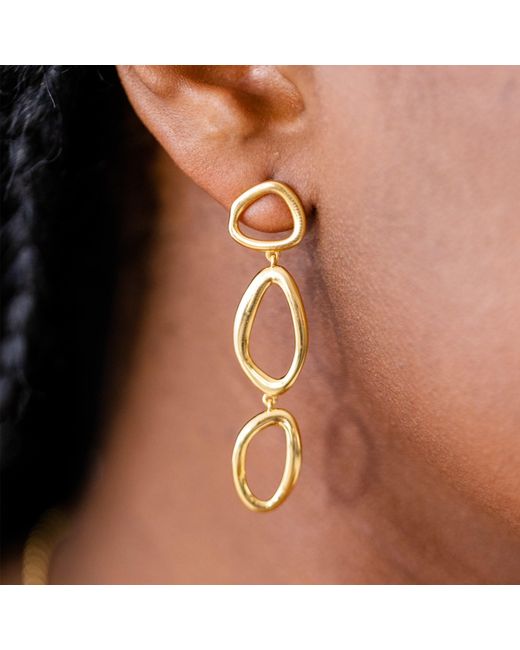 Lucy Quartermaine White Volcan Drop Earrings
