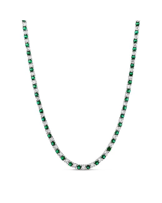 SHYMI Metallic Alternating Color Tennis Necklace