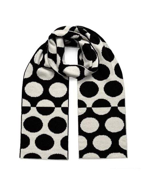 INGMARSON Black Circles Wool & Cashmere Scarf