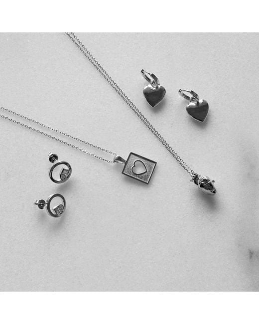 Cier Metallic Heart Frame Necklace