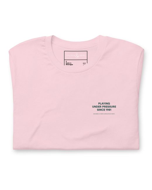 Anchor and Crew Pink Cotton Court Etiquette Tennis Club League Organic Cotton T-Shirt