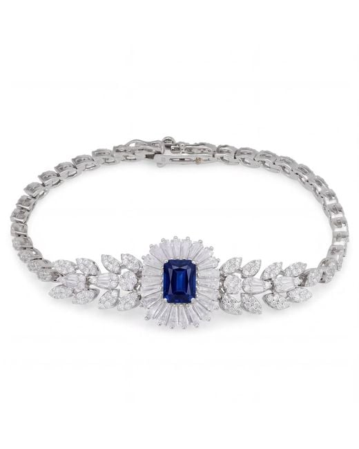 Latelita London Metallic Countess Gemstone Bracelet Sapphire
