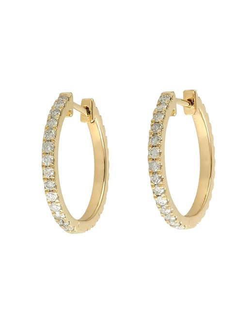 Artisan Metallic Diamond Hoop Earrings