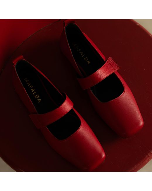 Mafalda Red Tami Mary Janes