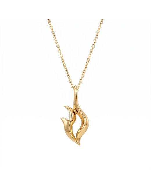 Ormiro Metallic Inner Flame Vermeil Necklace