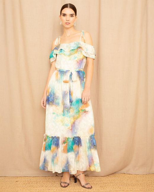 Niza Blue Off-Shoulder Dress Hawaii