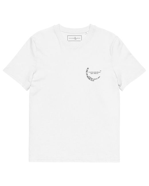 Anchor and Crew White Make Art Creative Standard Organic Cotton T-Shirt for men