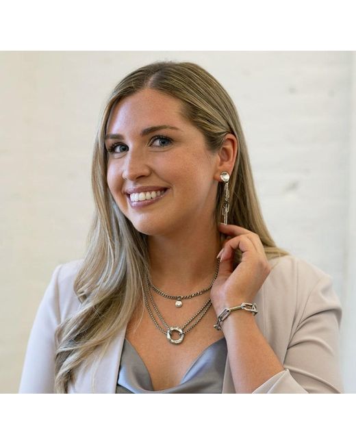 Loni Paul Jewelry Metallic Small Modern Crystal Necklace