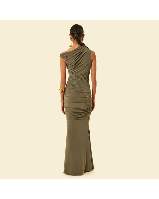 Celestine & Mae Green Dahlia Maxi Dress