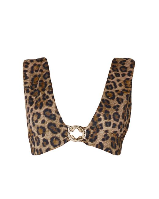 Room 24 Brown Brina Top Leopard