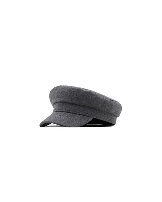 Chanel Joan Elkayam Gray Wool Baker Boy Hat
