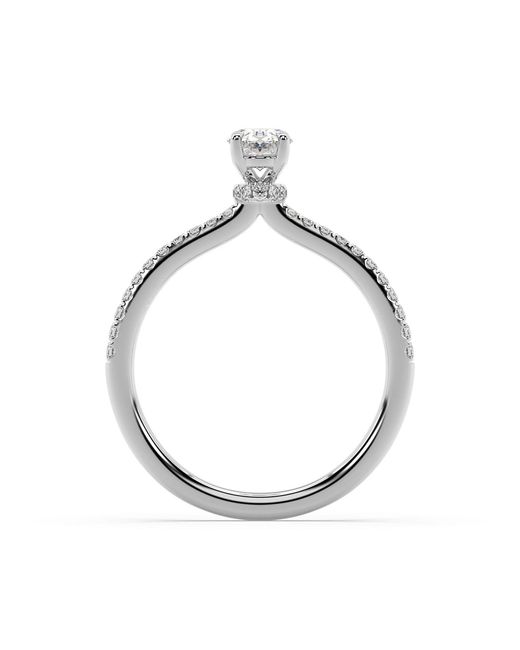 Artisan White Oval Lab-Grown Diamond Cocktail Ring