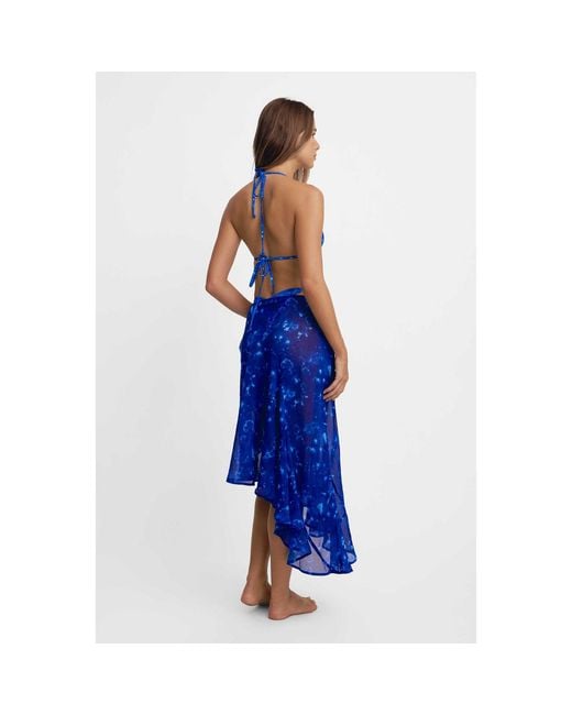 Blackbough Swim Blue Phoebe Asymmetrical Skirt Cyanotype