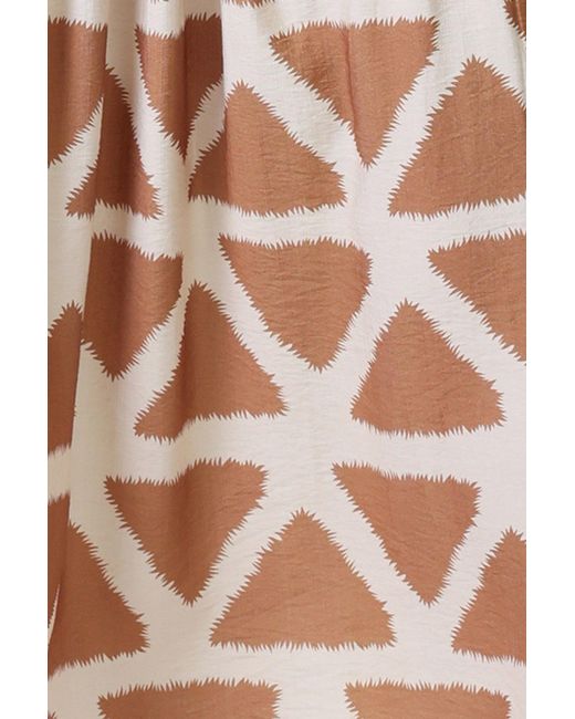 Traffic People Brown Broken Promises And Geometric Print Aurora Maxi Skirt