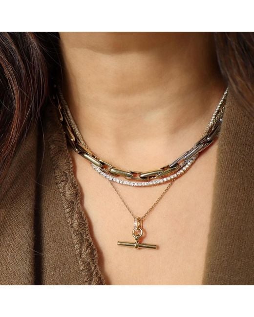 Hye Jane Jewelry Metallic Juliette T-Bar Necklace
