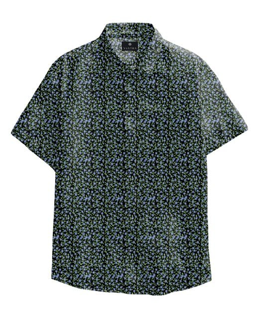 Vustra Green Mini Floral Cotton Button-Down Shirt For for men