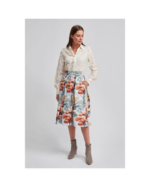 Marianna Déri Multicolor Pleated Skirt Autumn Forest