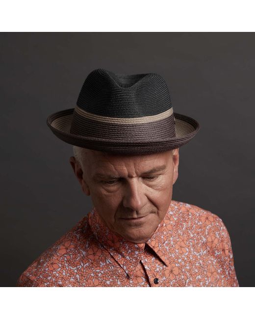 Dasmarca Hats Brown Dasmarca Verona And Summer Two Tone Straw Lightweight Fedora Hat For And for men