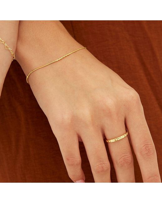 Spero London Metallic Sterling Beaded Bracelet Layering Set